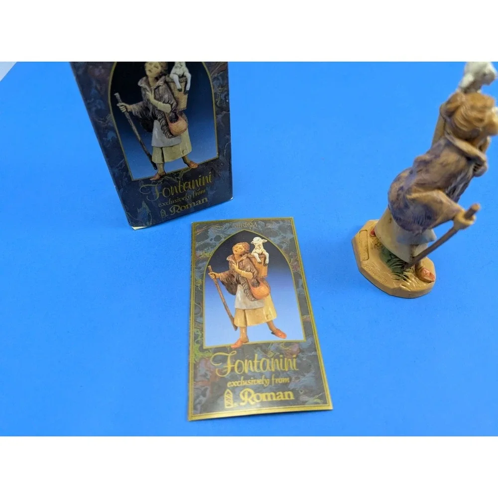 Fontanini Miriam Villager Lamb Basket Nativity Figure 5 inch Hand-Painted